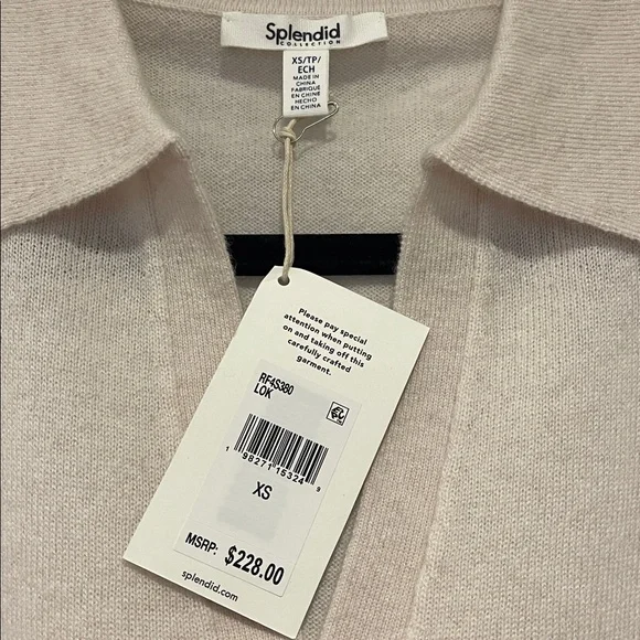 NWT - Splendid 100% Cashmere Sweater - Size XS - Picture 4 of 7